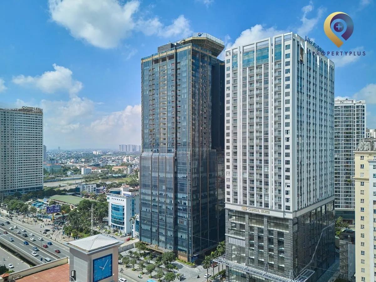 Toàn cảnh tòa nhà văn phòng Sunshine Center nhìn từ trên cao